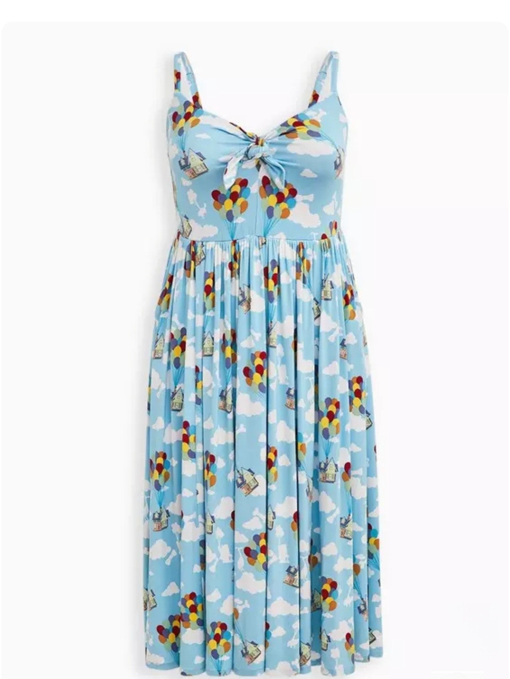 torrid Blue Maxi Dress with Multicolor Balloon Print